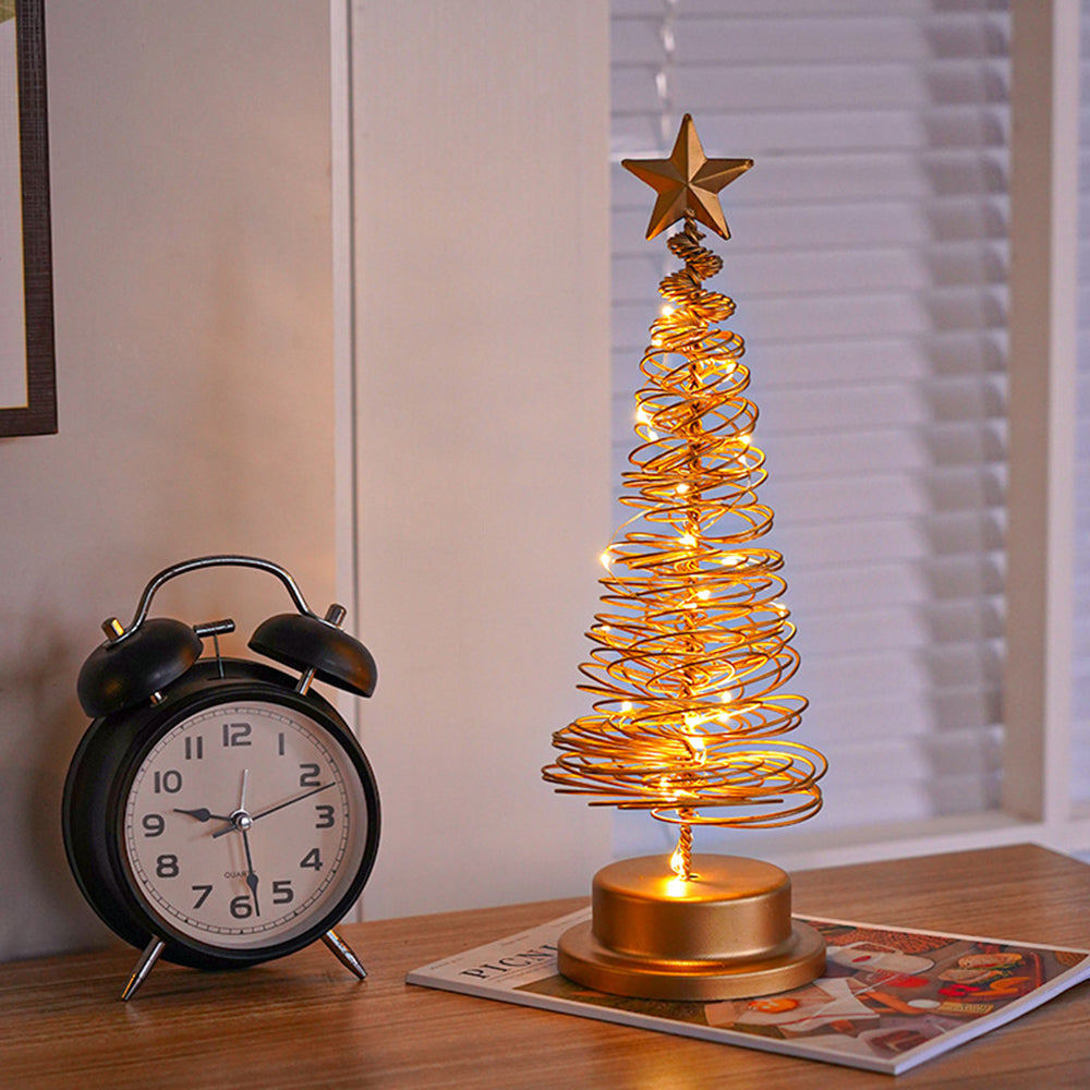 Table Lamp with LED Lights and Metal Tree