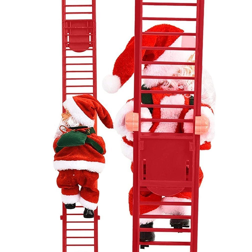Musical climbing Santa Claus for festive mood