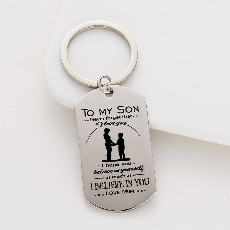 Mother's Day Engraving Metal Keychain with Box
