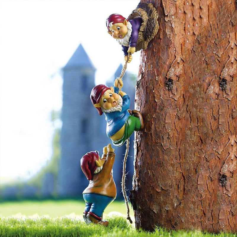 Gnome Climbing Ornament