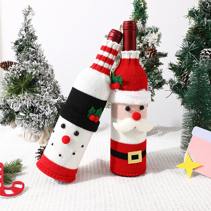 Christmas Wine Bottle Cover Holiday Decoration