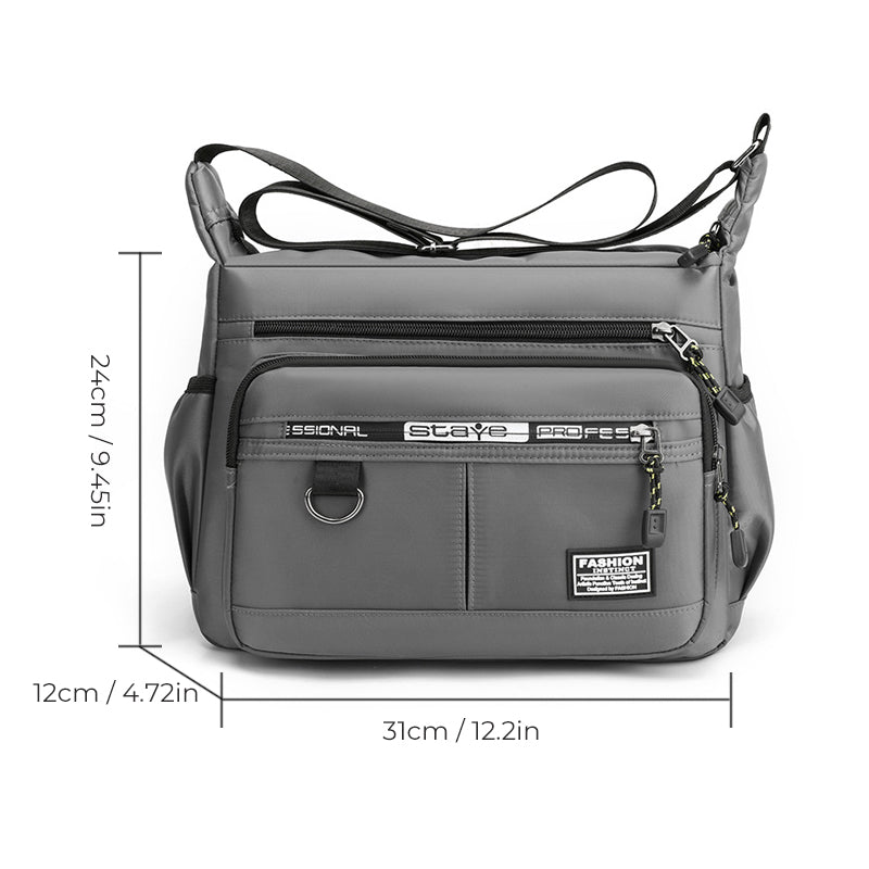 Men's messenger bag with multiple pockets