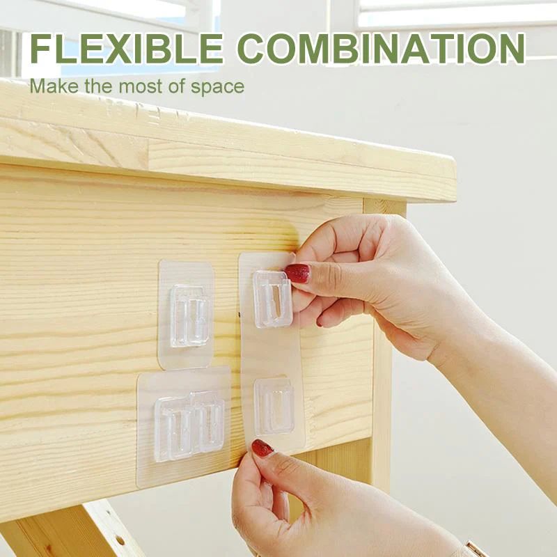 Reusable Self-Adhesive Wall Hooks with Waterproof and Oilproof Finish
