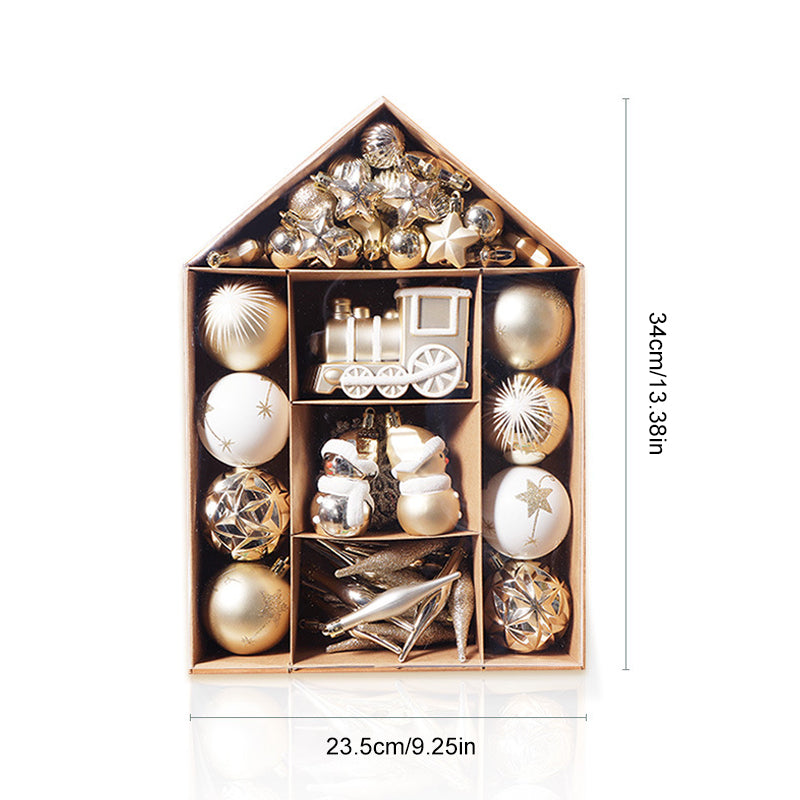 Christmas Ball Ornaments with Hanging Hooks, Multi-Piece Sets