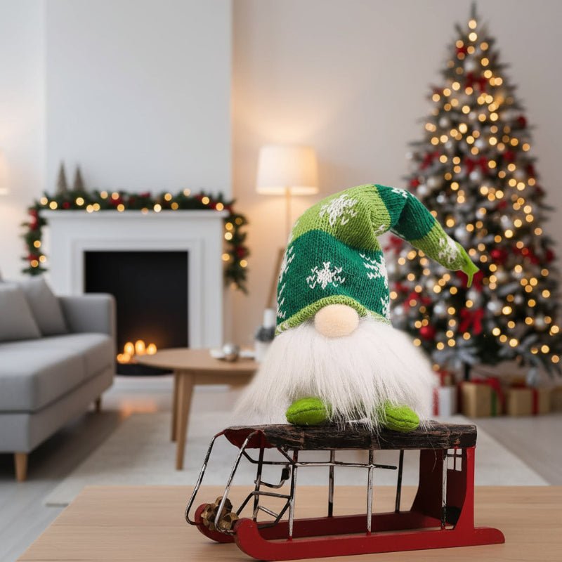 Luminous Christmas doll with warm, yellow glow for festive decoration
