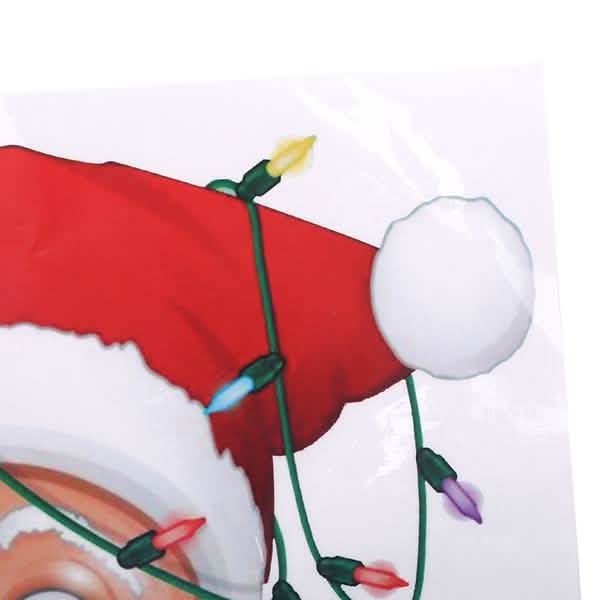 2-Pack: Santa Claus Moose Shop Hotel Christmas Window Double-Sided Glass Sticker