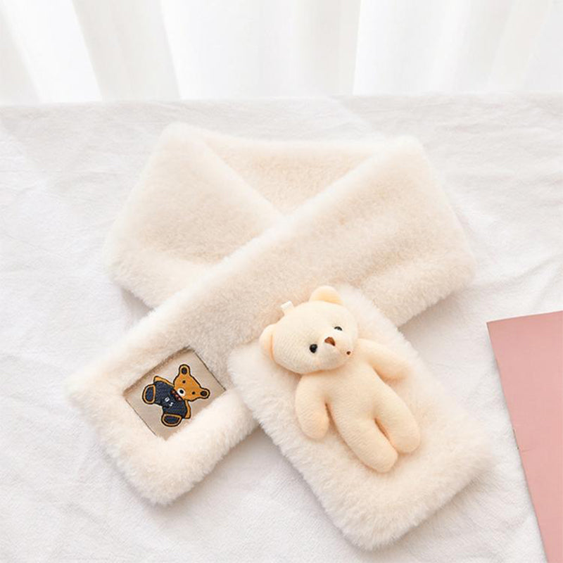 Sweet Bear Plush Scarf for Adults and Children