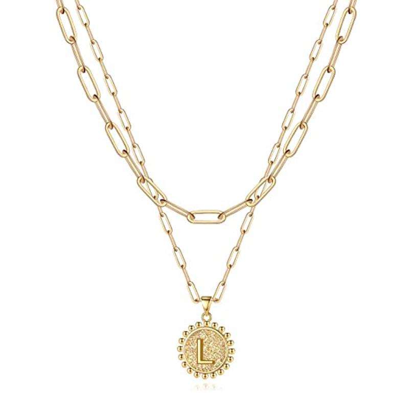 Golden Initial Necklaces for Women
