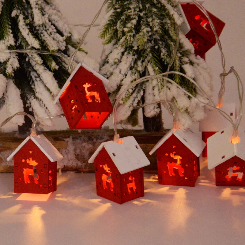 Wooden Christmas Houses with LED Lights - GlowHouse