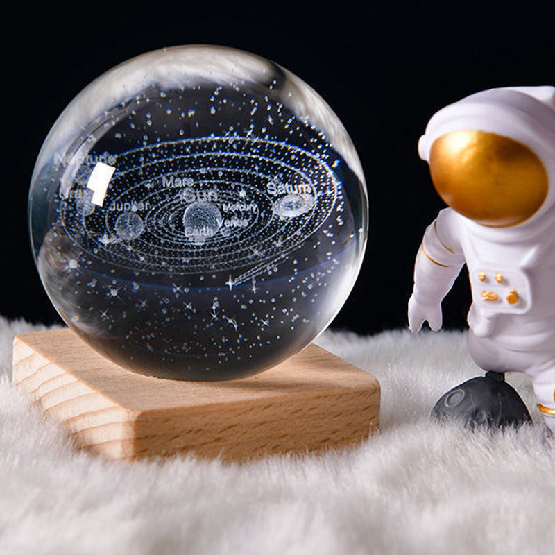 3D Galaxy Crystal Ball Night Light Decorative Lamp
