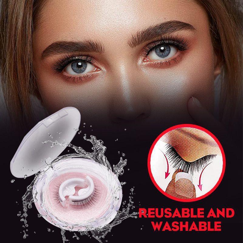 Reusable self-adhesive eyelashes