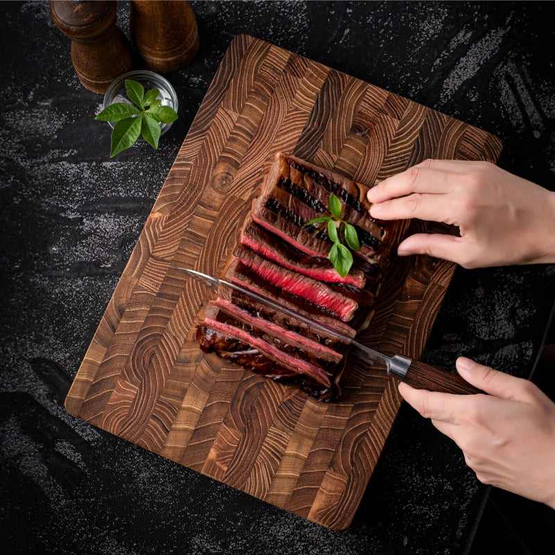 Elegant teak wood cutting board