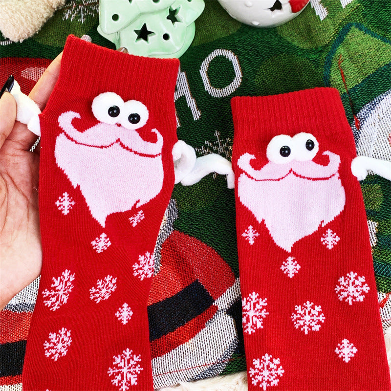 Magnetic Socks Winter Edition Couple Hand in Hand Socks