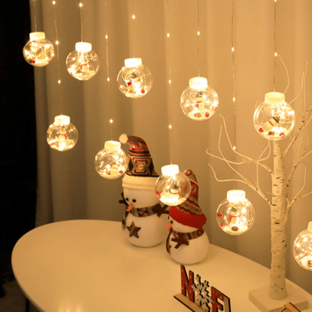 GlowBliss - Glittering LED light chain with bubbles for festive Christmas decorations
