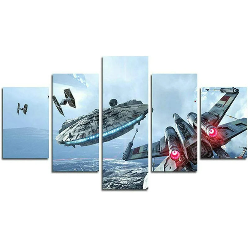 Set of 5 Falcon Wings Wall Canvas