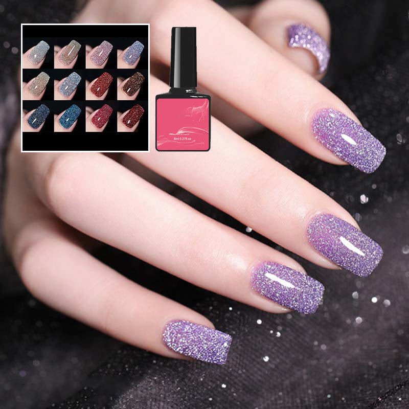High density glitter nail gel polish
