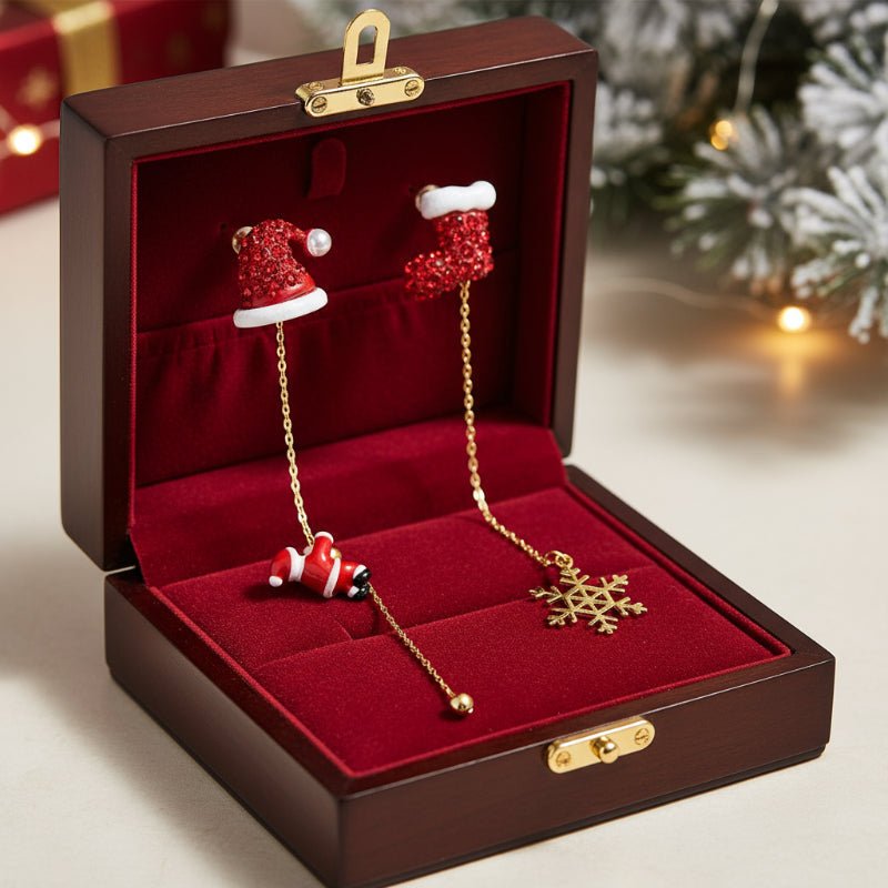 Charming Santa Claus Tassel Earrings for a Festive Holiday Style
