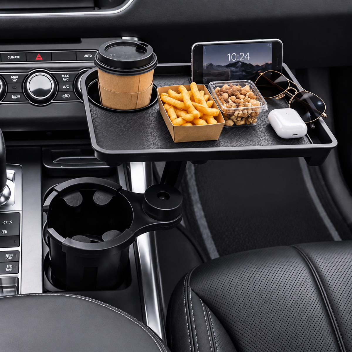 360° Rotating Car Cup Holder Tray