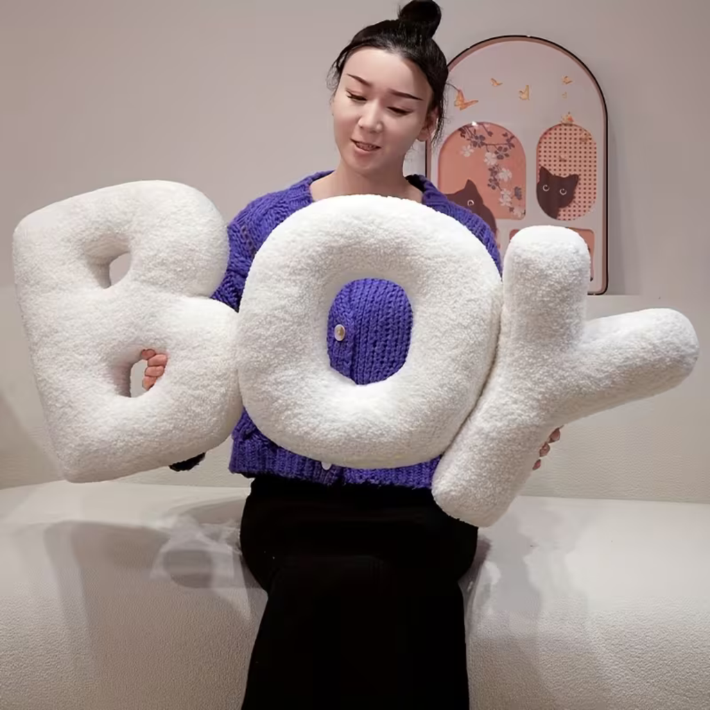 White Letter Decorative Pillow – Soft And Versatile | Creative Pillows For Your Sofa And Bed