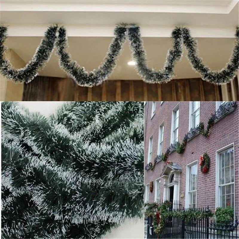 Christmas garland – Snow-flocked decor for indoor and outdoor decoration