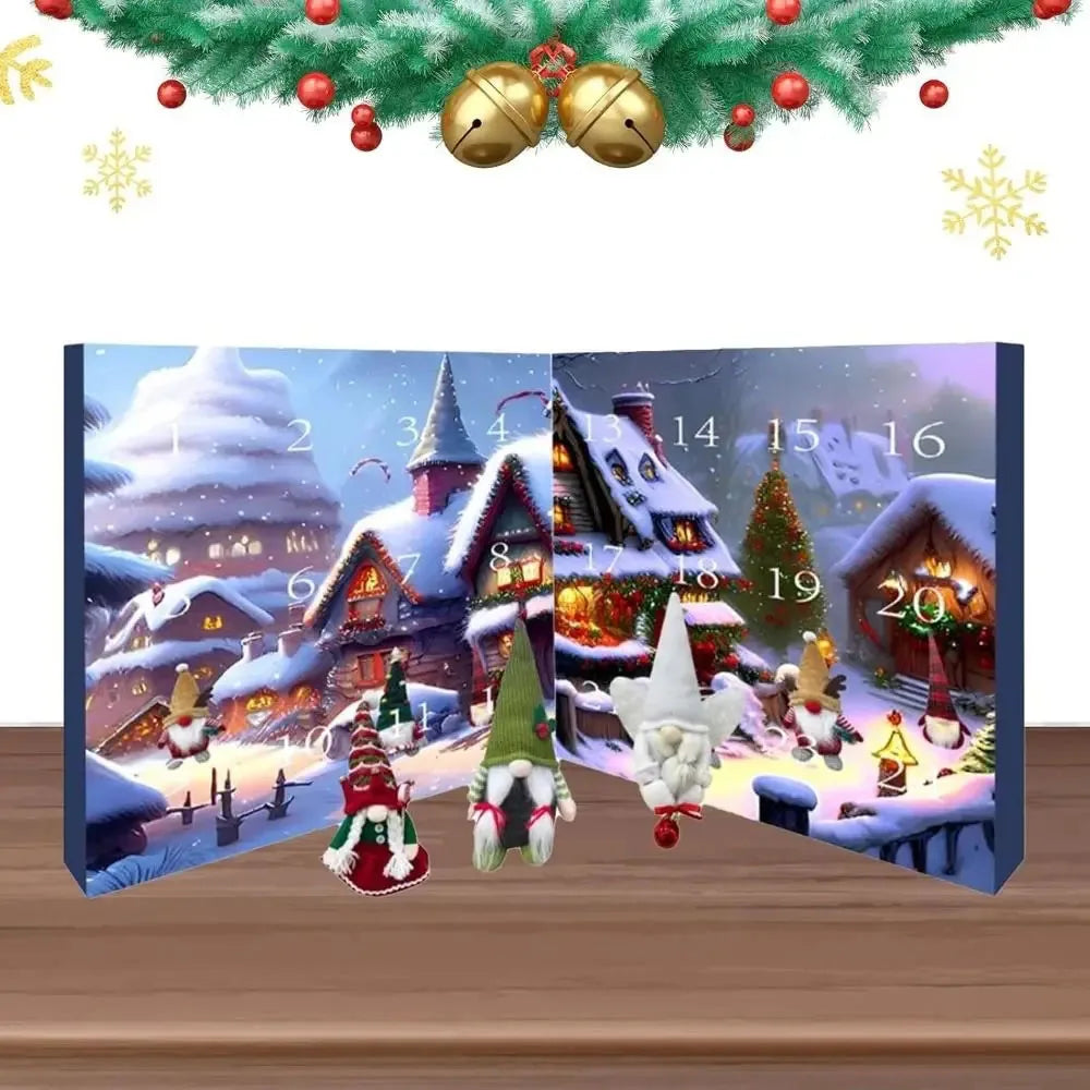 WinterWichtel – Stoffen adventskalender met kerstkabouter – 24 vakjes