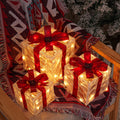 Set of 3 LED Christmas Gift Box Decorations