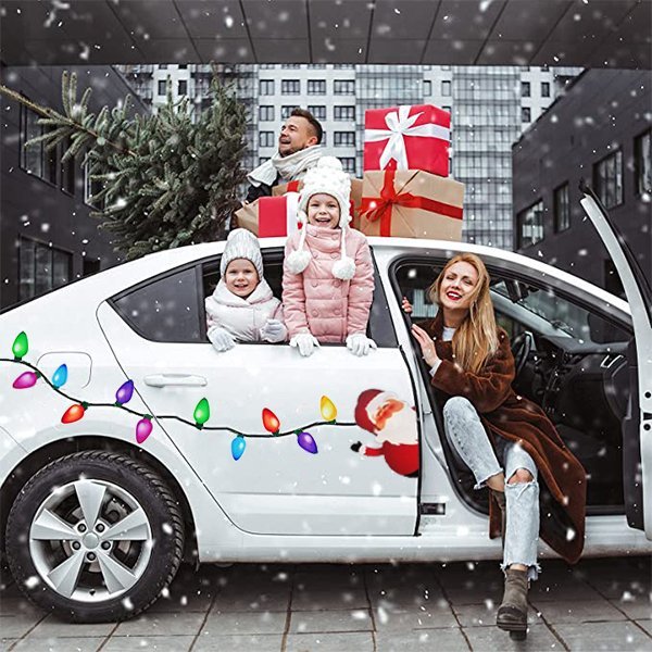 Christmas Magnet Decor | Reflective Light Bulb Magnets | For Car, Refrigerator & Metal Surfaces