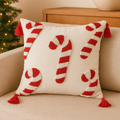 Jollora Christmas Cushion Cover – Candy Cane Pattern for Festive and Cozy Atmosphere