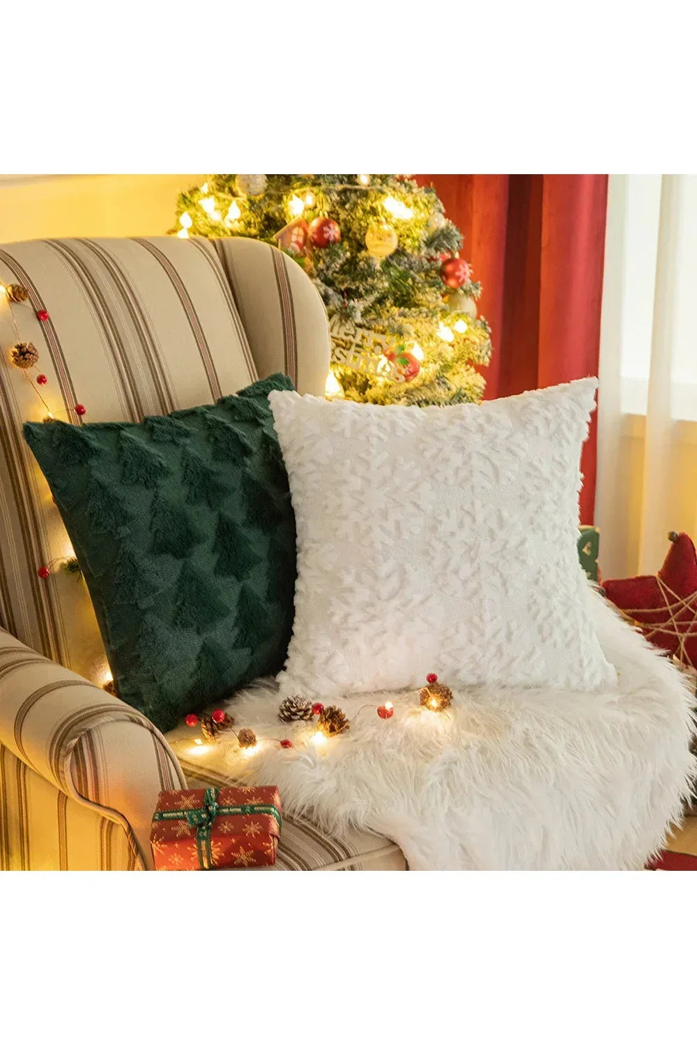 Plush Christmas pillowcase