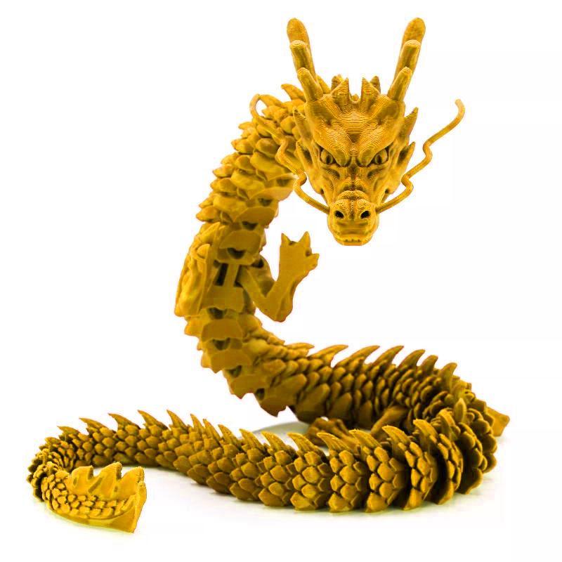 3D-printed posable dragon