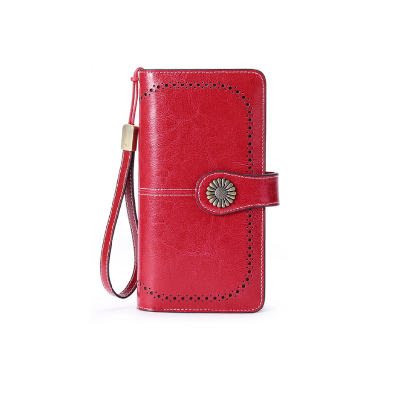 Retro long wallet with large capacity