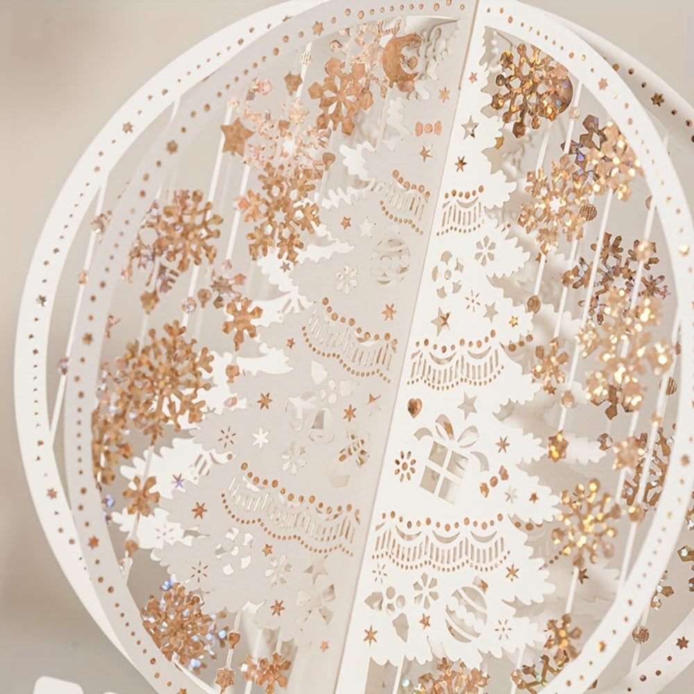 3D Pop-up Christmas Card with Magical Tree Display – Perfect for Christmas Wishes and Festive Decoration