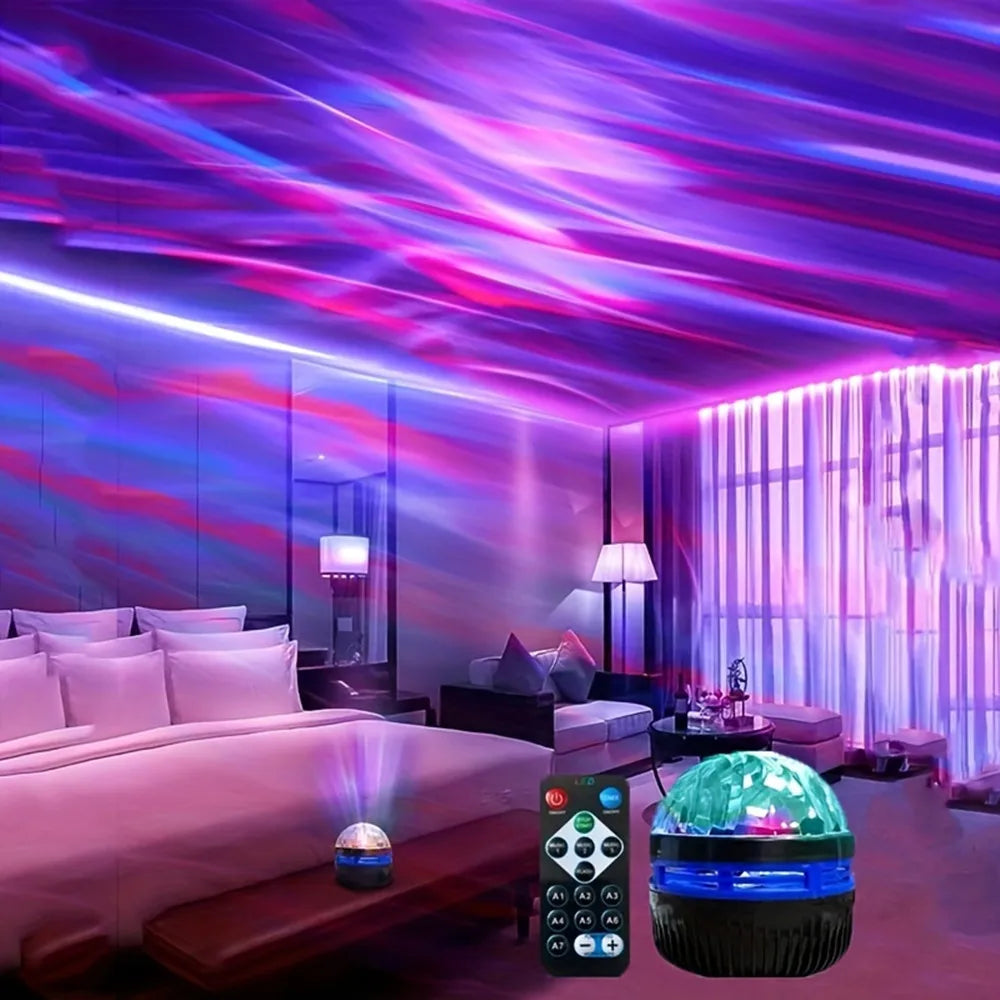 360-Degree Rotating USB Galaxy Projector with Music Sync