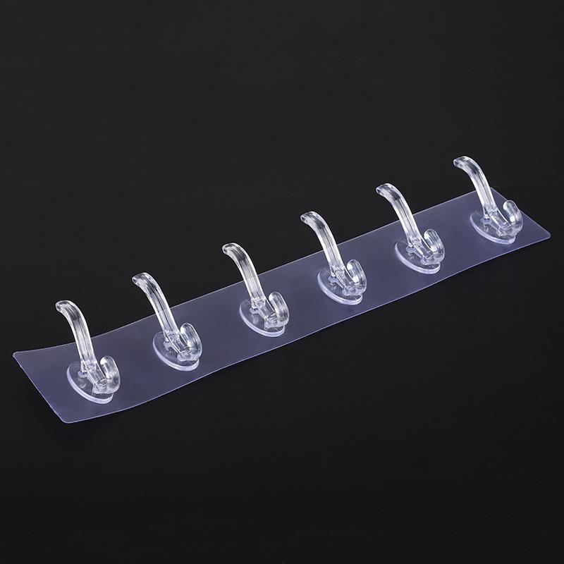 Multifunctional transparent 6 hooks