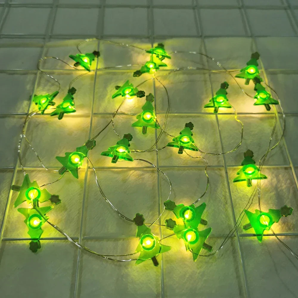 Lumirelle | LED Fairy Lights Christmas | Santa & Snowman Motifs | Warm White Light | For Tree, Window & Table Decor