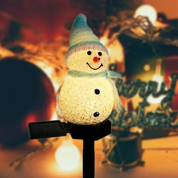 Solar-Powered Snowman Lamp - SolarSnow