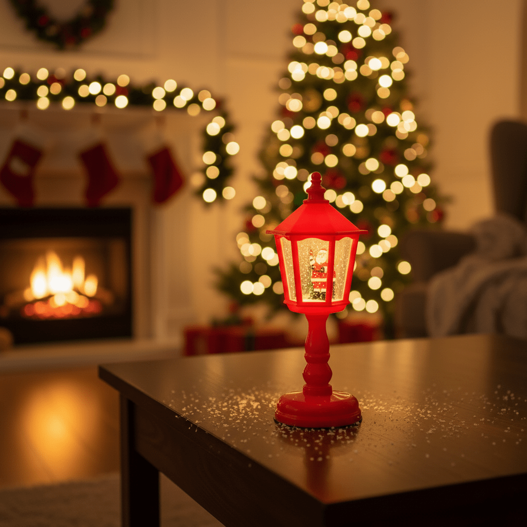 Illuminated Snow Globe Lantern for Magical Christmas Decoration