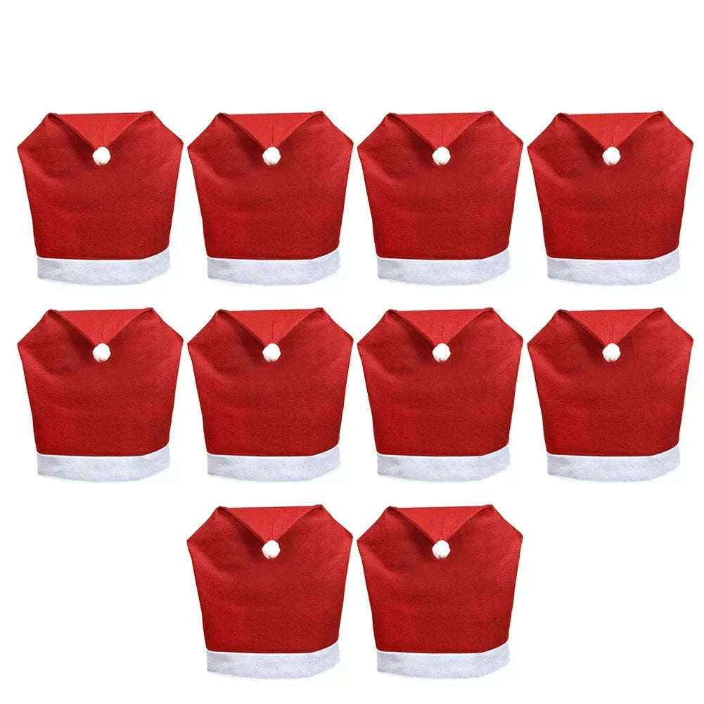 SantaSeat Christmas Chair Covers – Set of Decorative Chair Covers with Santa Design