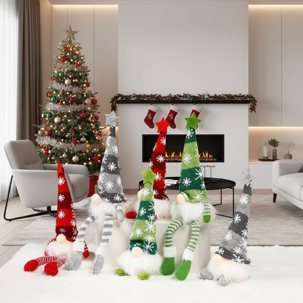 Luminous Christmas doll with warm, yellow glow for festive decoration