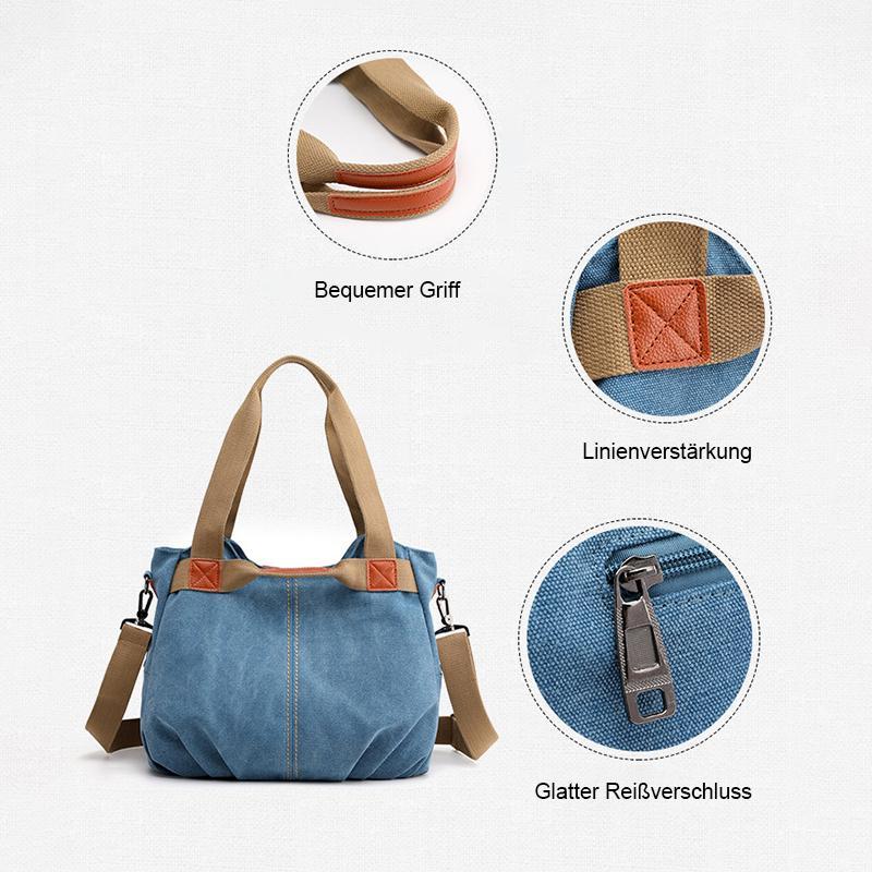 Sailcloth shoulder bag with large capacity