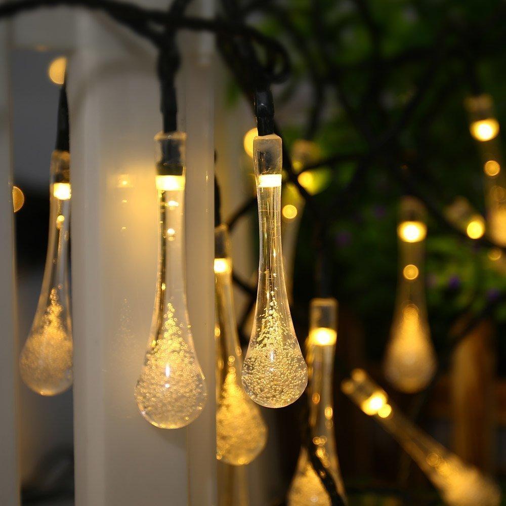 LED Water Drop Solar Lights