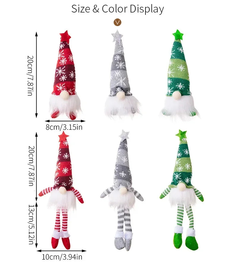 Kerstdecoratie met LED-licht – Gezichtsloze Pop van Pluche voor Sfeervolle Feestdagen