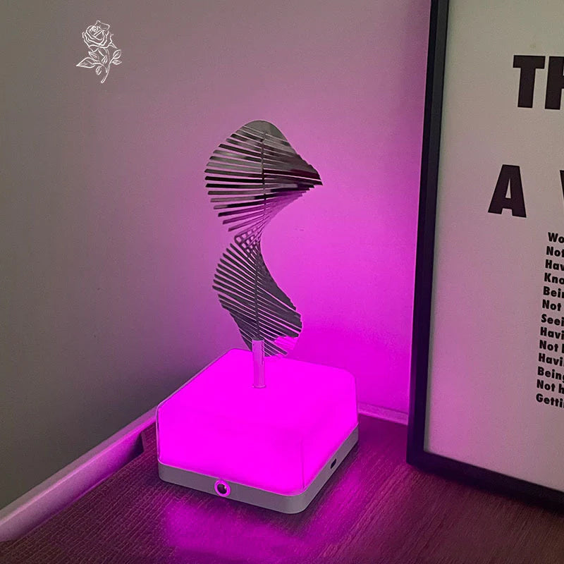 Rotating ambient light made of metal