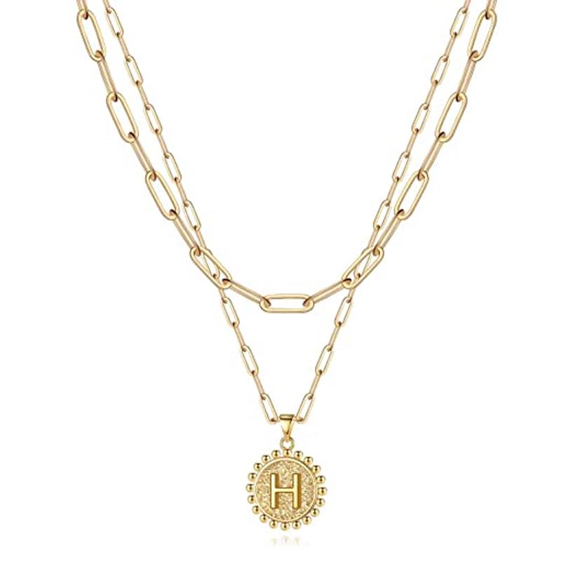 Golden Initial Necklaces for Women