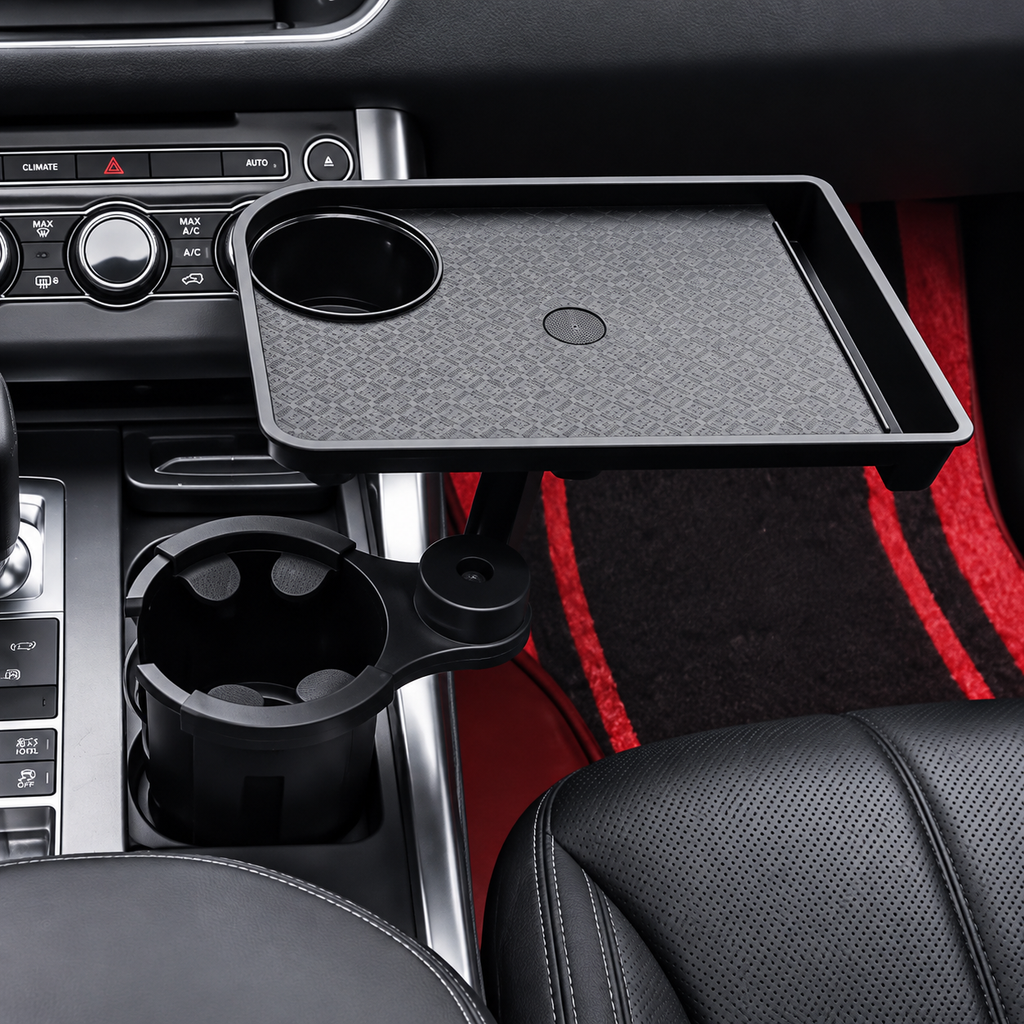 360° Rotating Car Cup Holder Tray