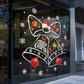 WinterBell Christmas Window Stickers – Reusable PVC Window Decoration with Festive Bell Design