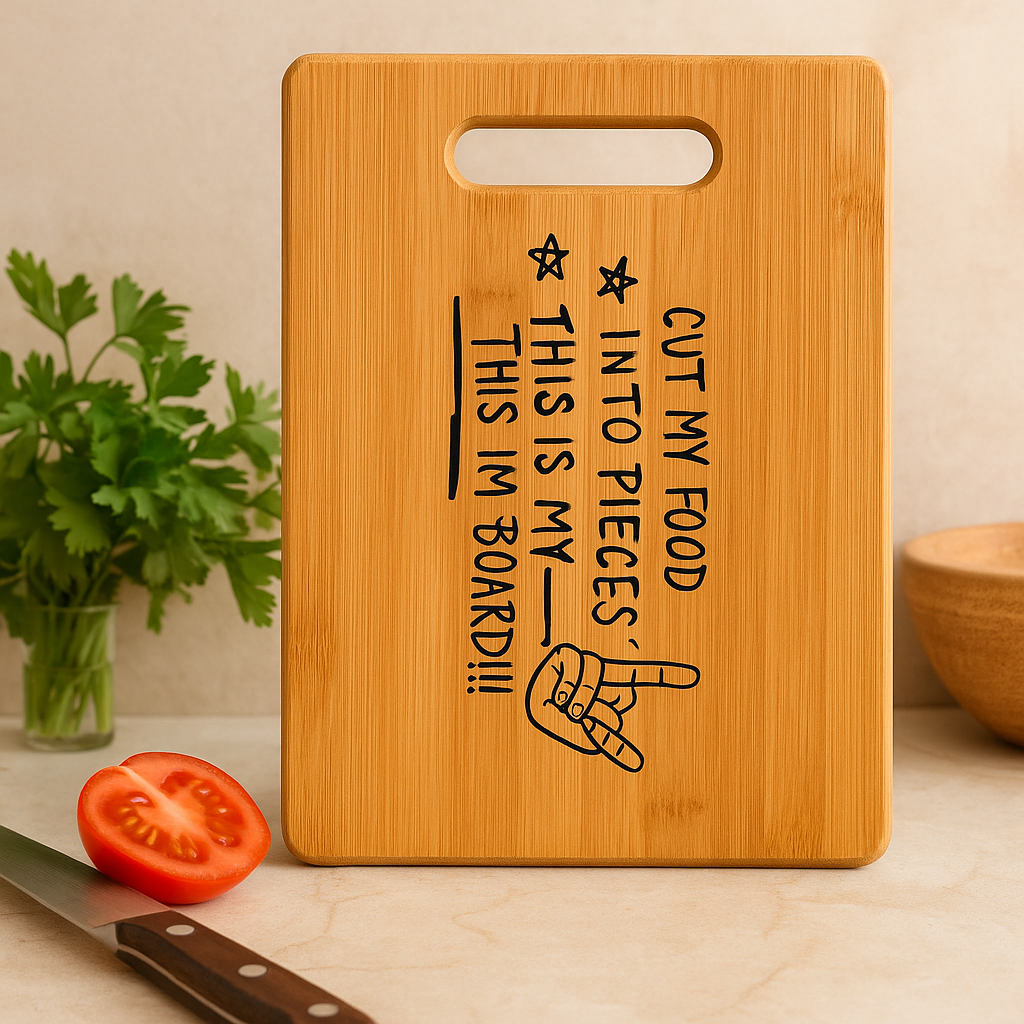 Gravieretes Bamboo Cutting Board – Humorous Kitchen Decoration and Gift