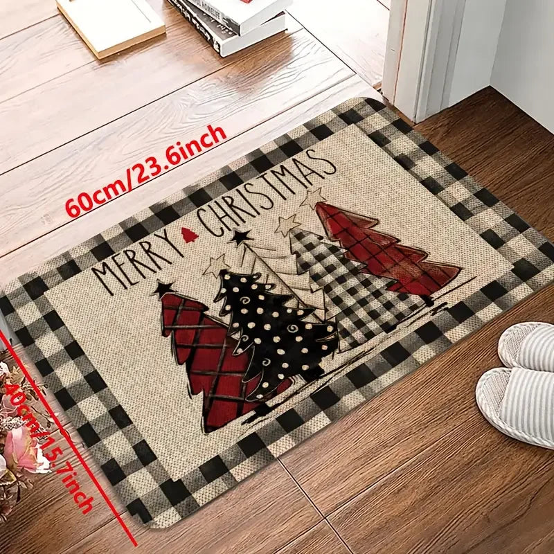 Kerstboomthematapijt – Zacht & Antislip Tapijt voor een Feestelijke Sfeer in Huis