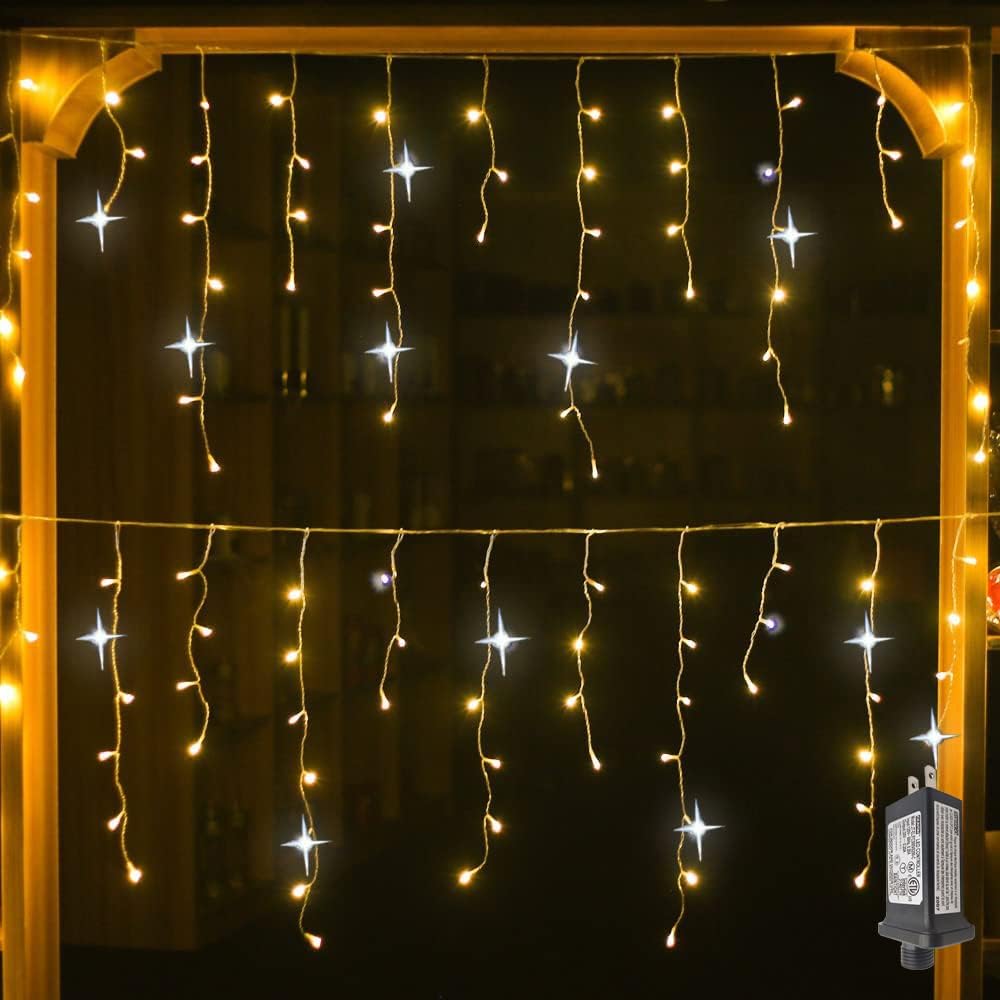 Luminova Christmas Curtain Lighting – LED Garland for Indoor and Outdoor 4m
