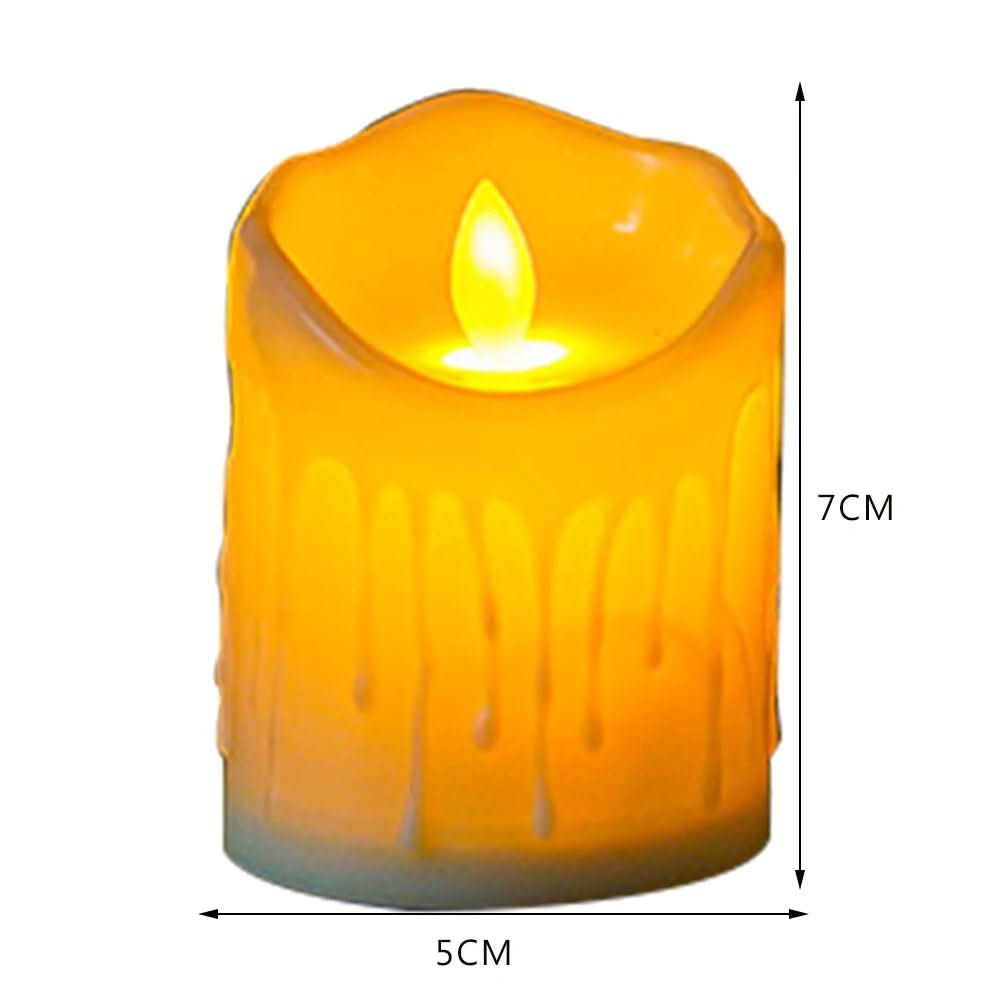 LED candles with flicker effect in ivory white